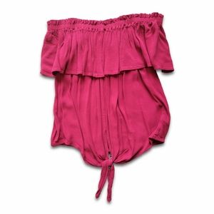 Express Over The Shoulder Burgundy Spring/Summer Tops Size XS